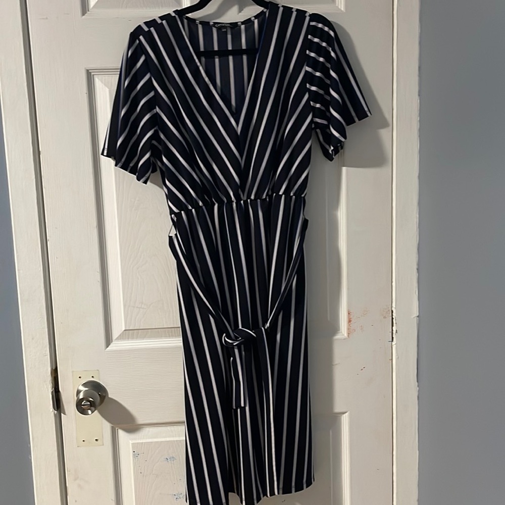 Pinstriped dress